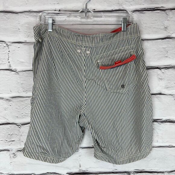 J.Crew Men's Striped Swim Trunks Blue Size 34 Beach Summer Shorts - Picture 5 of 7